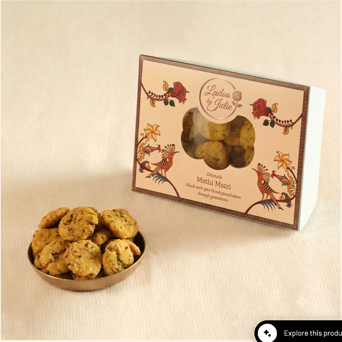 Homemade Marwari matri mathri, crisp and spiced, made fresh